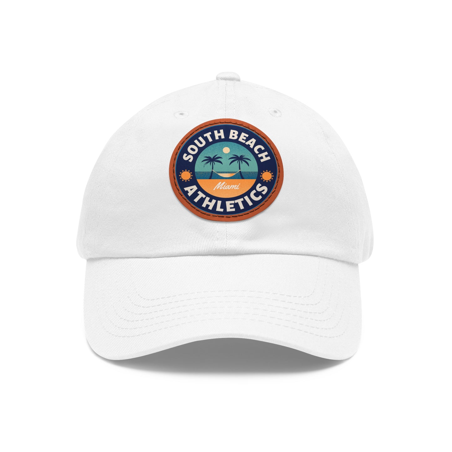 Relaxin South Beach Athletics Hat with Leather Patch