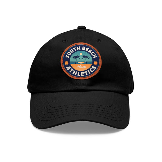 Relaxin South Beach Athletics Hat with Leather Patch